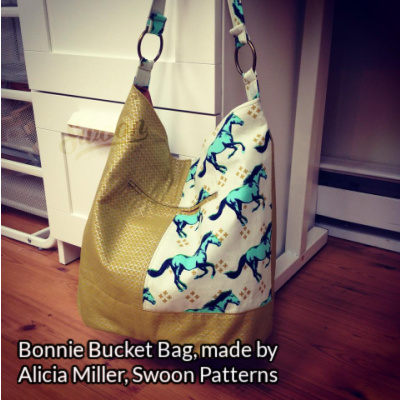 Bonnie Bucket Bag from Swoon Patterns, made by Alicia Miller