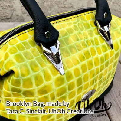 Brooklyn Handbag made by Tara C Sinclair from UhOh Creations, with strap anchors