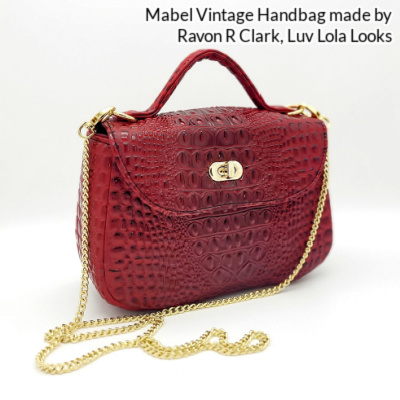 Mabel Vintage Handbag from Swoon Patterns, made by Ravon R Clark from Luv Lola Looks
