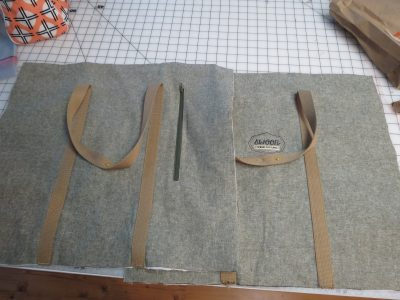 Main panels of Dallas Duffel Bag, in grey and tan