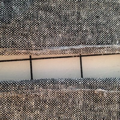 Fabritac around a zipper opening (Vertical Zippered Pocket Tutorial from Swoon Patterns)